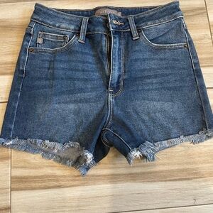 Just USA Blue Jean Shorts with Frayed Hem